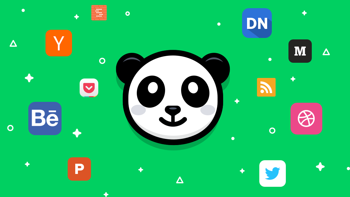 Panda — the homepage for your favorite design and tech websites